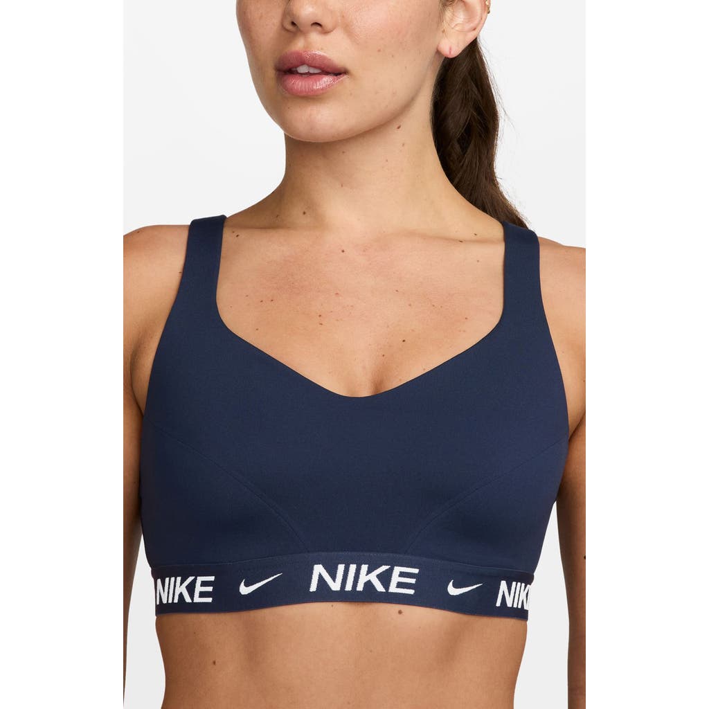 Nike Indy Dri-fit High Support Sports Bra In Blue