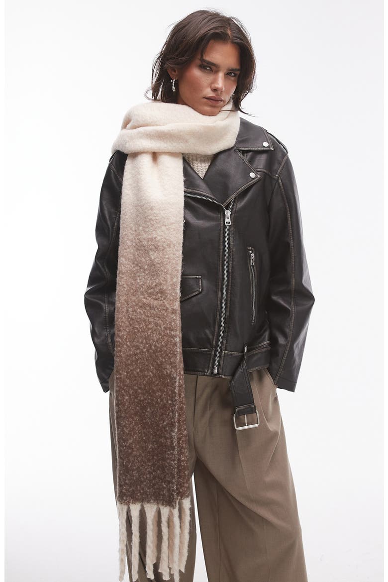 Sydney Fringe Trim Blanket Scarf, Main, color, IVORY MULTI