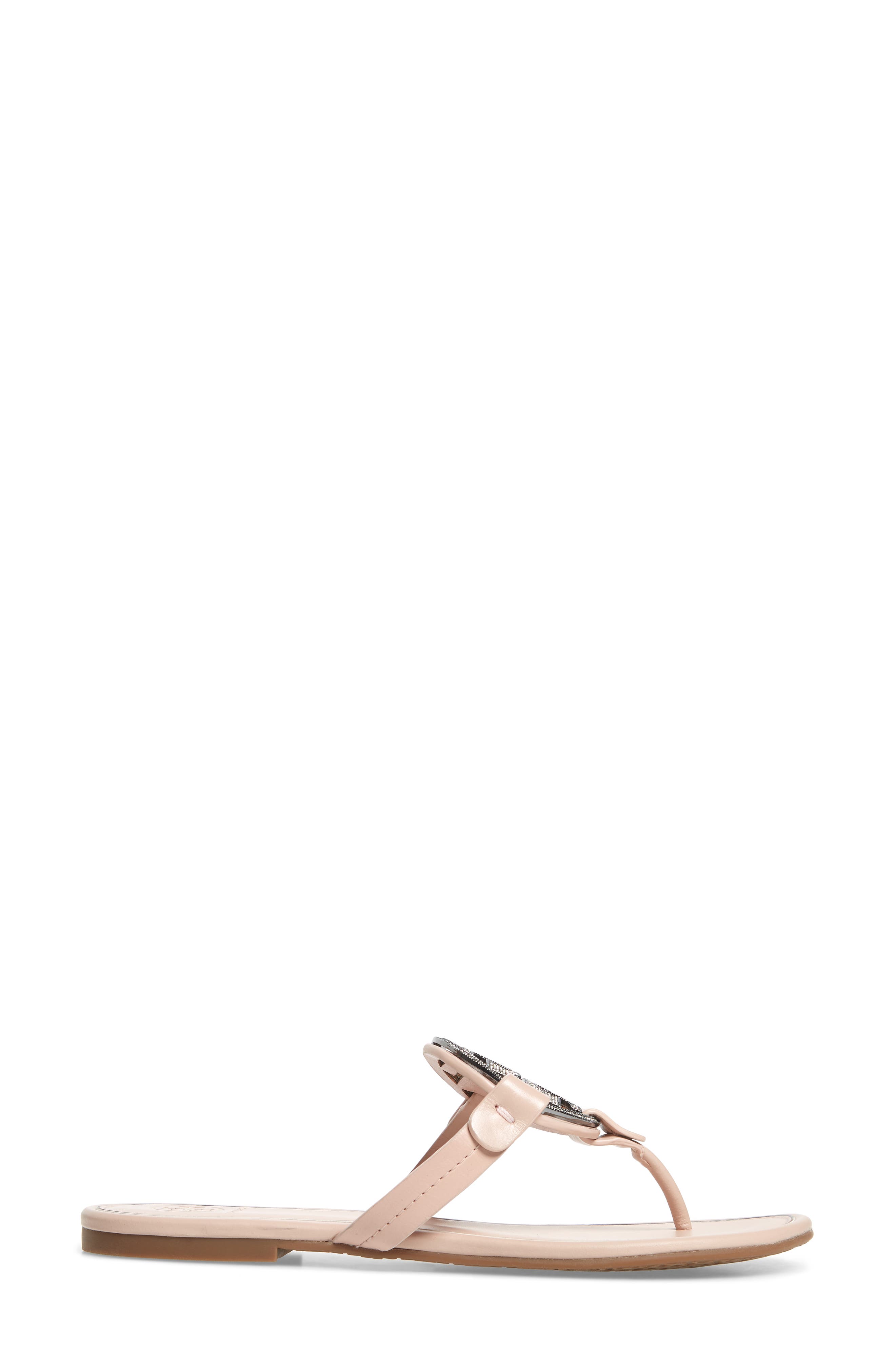 Miller Crystal Logo Flip Flop, Alternate, color, SEA SHELL PINK
