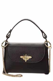 Persaman New York Bee Top Handle Leather Satchel