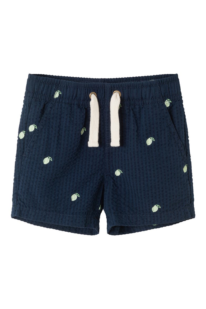 Tipped Polo & Seersucker Shorts Set, Alternate, color, WHITE