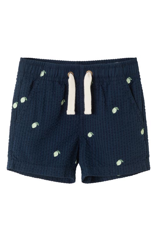 Andy & Evan Tipped Polo & Seersucker Shorts Set In White