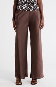 Renee C Satin Wide Leg Pants