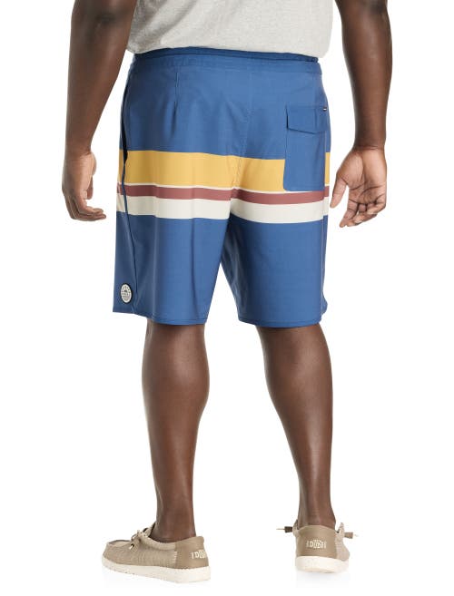 O'neill Big & Tall Cruzer Striped Scallop Board Shorts In Indigo