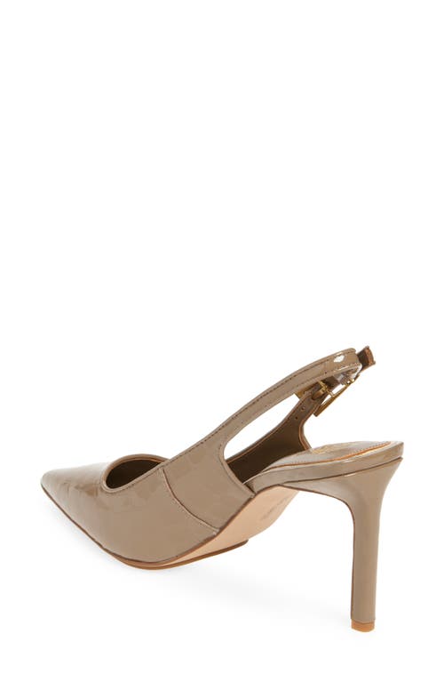 Vince Camuto Brendie Slingback Pump In Taupe Glossy Croco Patent