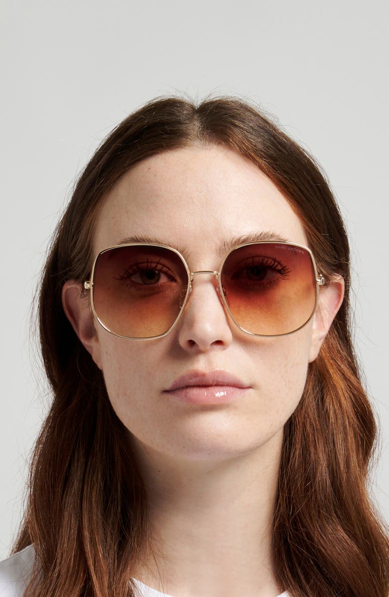 Marc Jacobs 59mm Gradient Square Sunglasses, Alternate, color, 