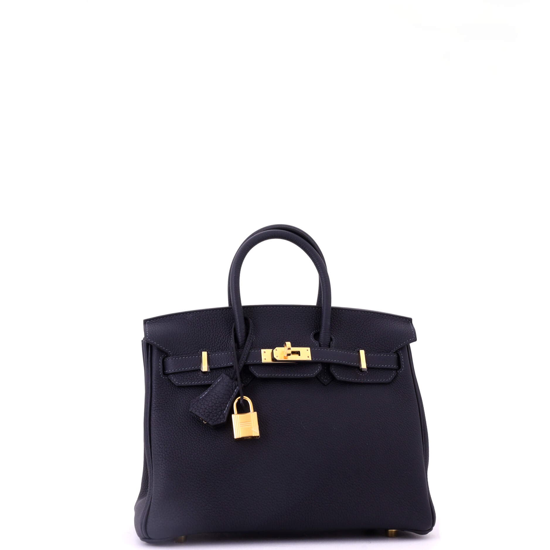 Pre-Owned Hermes Birkin Handbag Blue Togo with Gold Hardware 25, Alternate, color, Caban