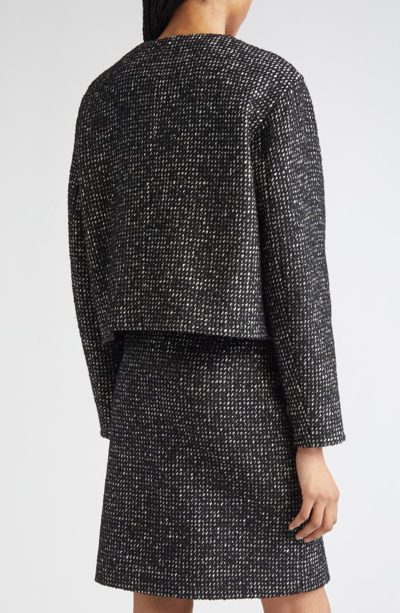 Lafayette 148 New York Bouclé Tweed Crop Jacket, Alternate, color, Black Multi