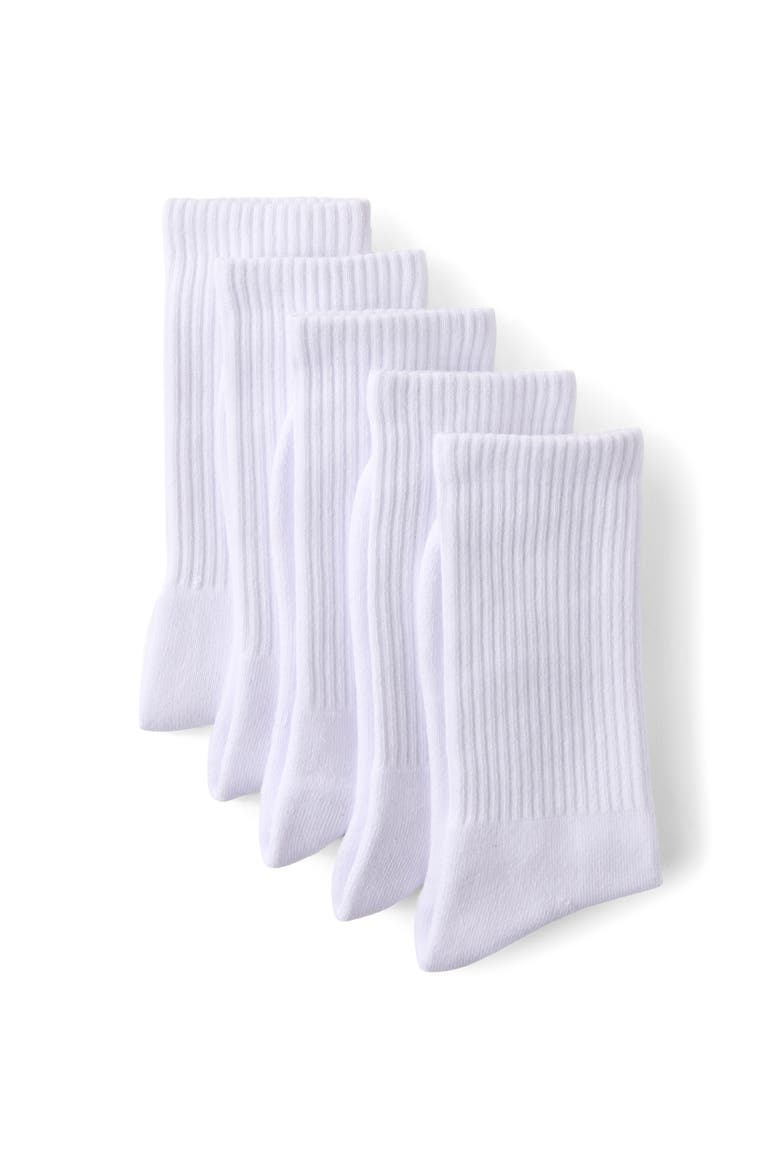 Men's 5 Pack Essential Crew Socks, Alternate, color, White