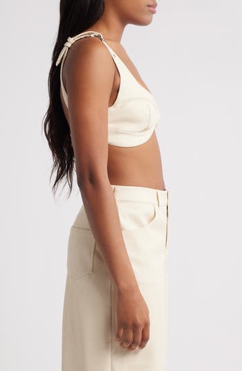 Faux Leather Bra Top
