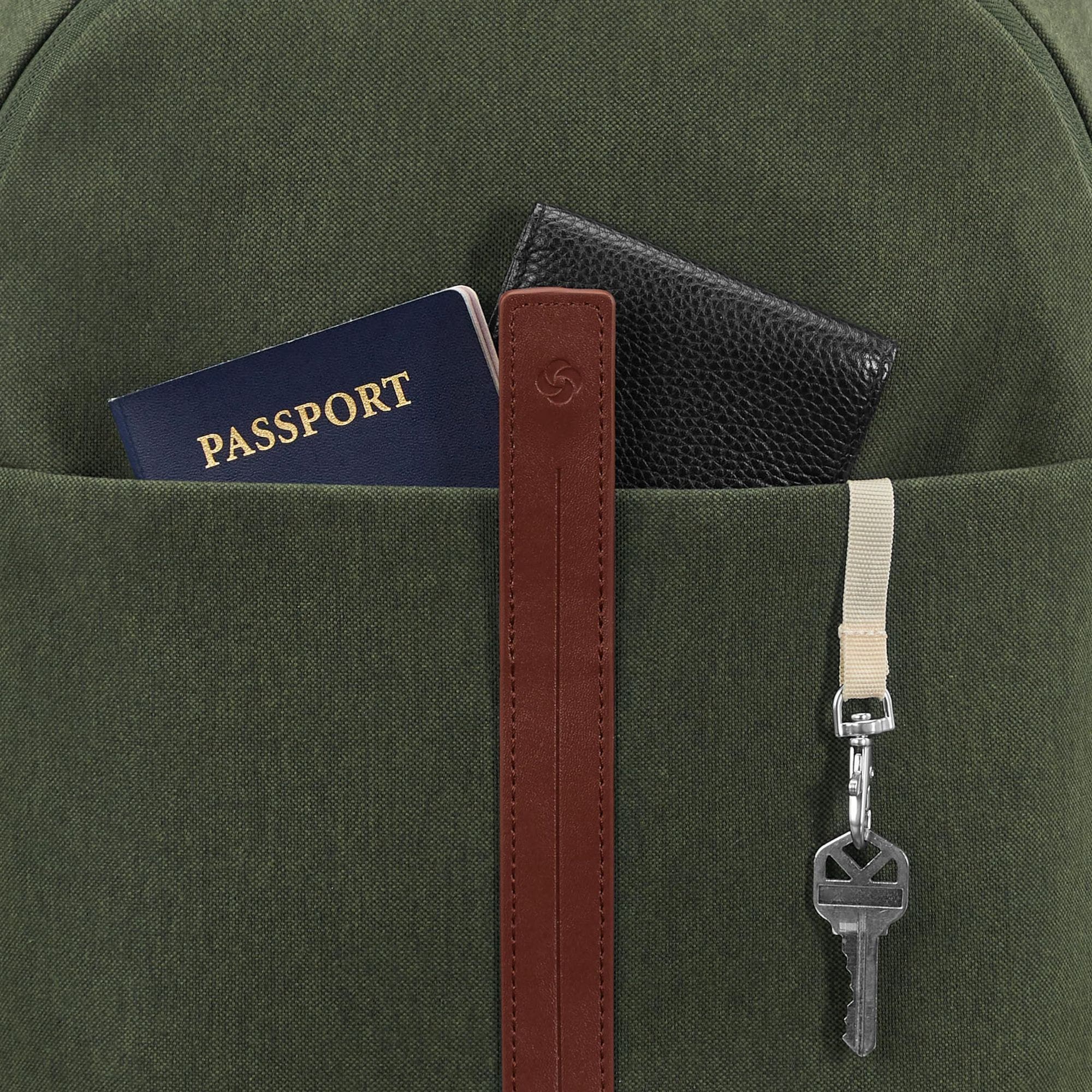 Virtuosa Travel Backpack 15.5" with Padded Laptop Sleeve, Alternate, color, Pine Green