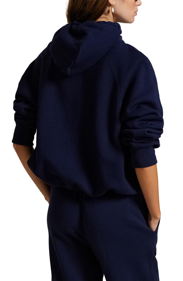 Polo Ralph Lauren Arctic Fleece Shrunken Fit Hoodie, Alternate, color, Cruise Navy