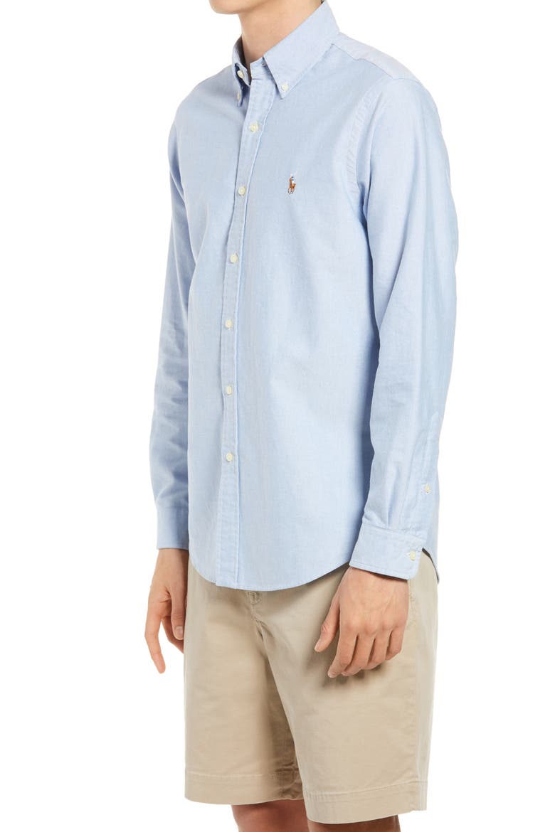Classic Oxford Button-Down Sport Shirt, Alternate, color, BLUE