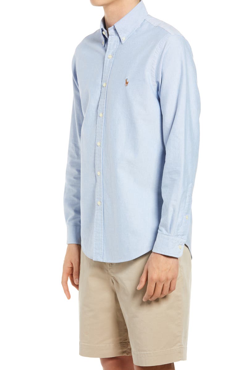 Polo Ralph Lauren Classic Oxford Button-Down Sport Shirt, Alternate, color, Blue