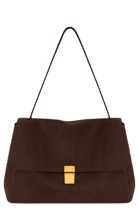 Hilary Faux Suede Shoulder Bag