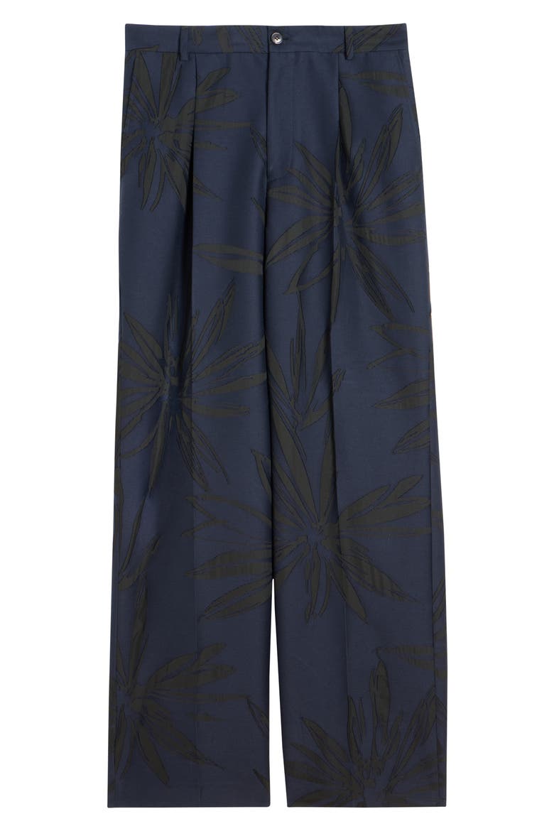 Penrud Cotton Blend Jacquard Pants, Alternate, color, NAVY