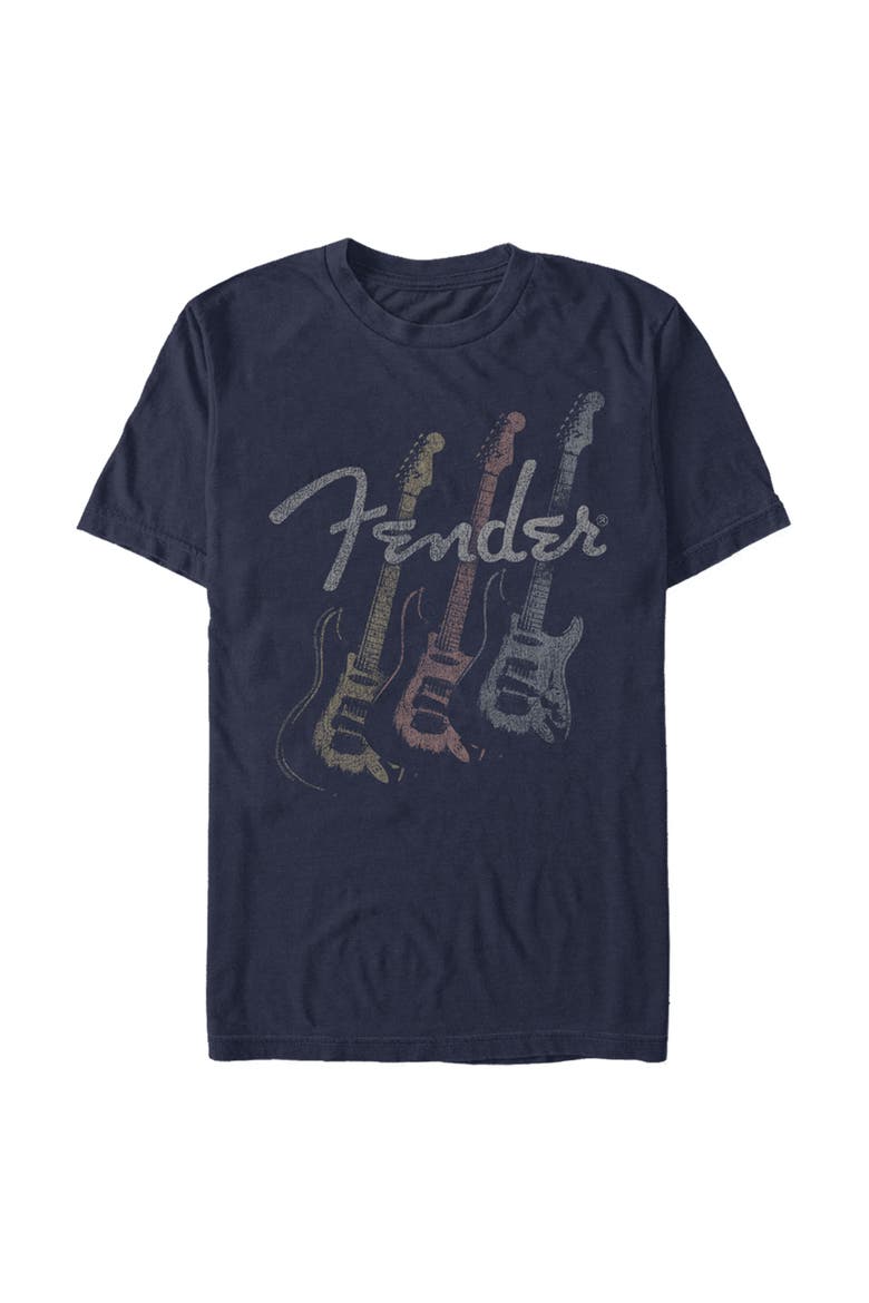 Men's Triple Fret Logo Short Sleeve Graphic T-Shirt, Main, color, Navy Blue