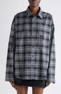 Balenciaga Regular Fit Plaid Button-Up Shirt