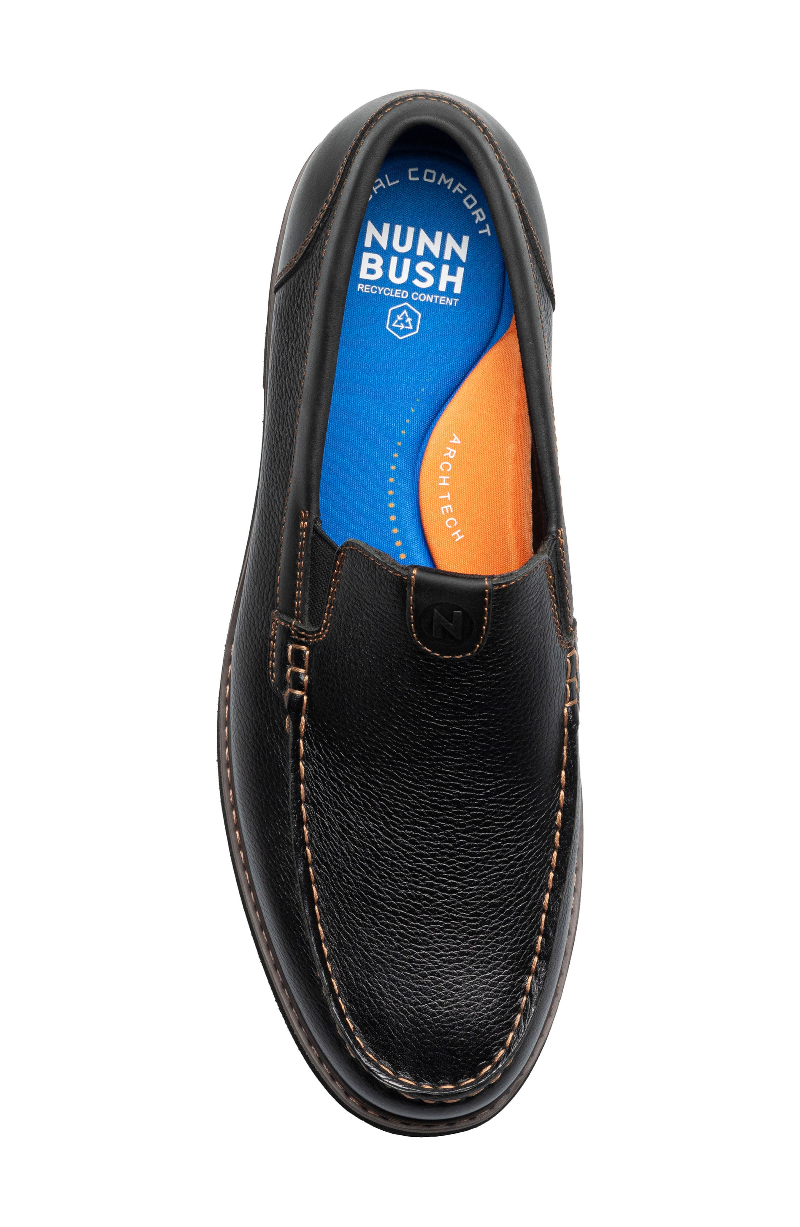 NUNN BUSH Owen II Moc Slip-On Loafer, Alternate, color, Black Tumble