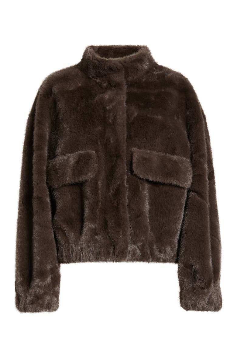 Badet Faux Fur Jacket, Alternate, color, CHOCOLATE