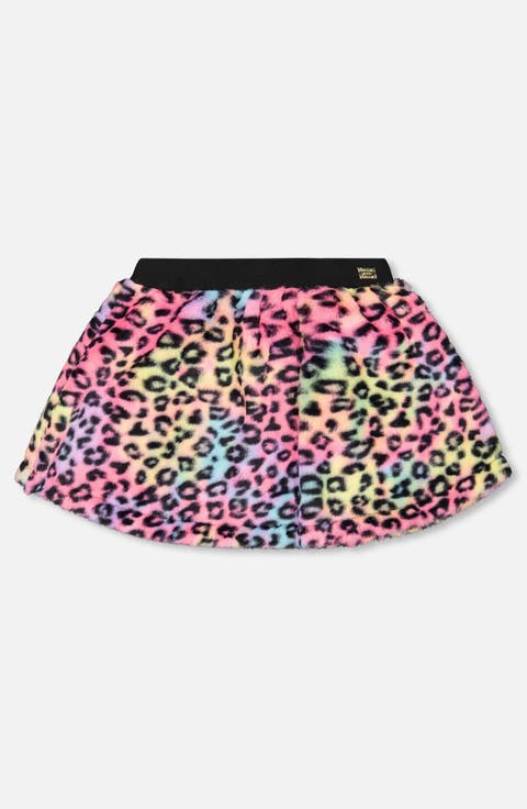 Faux Fur Skirt Multicolor Leopard (Toddler & Little Kid)