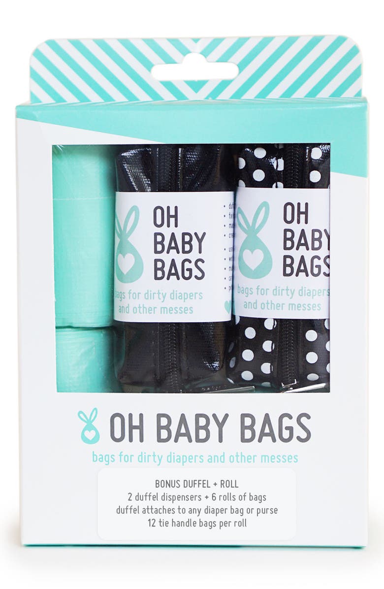 Oh Baby Bags Portable Clip-On Dispenser & Bag Set, Main, color, 