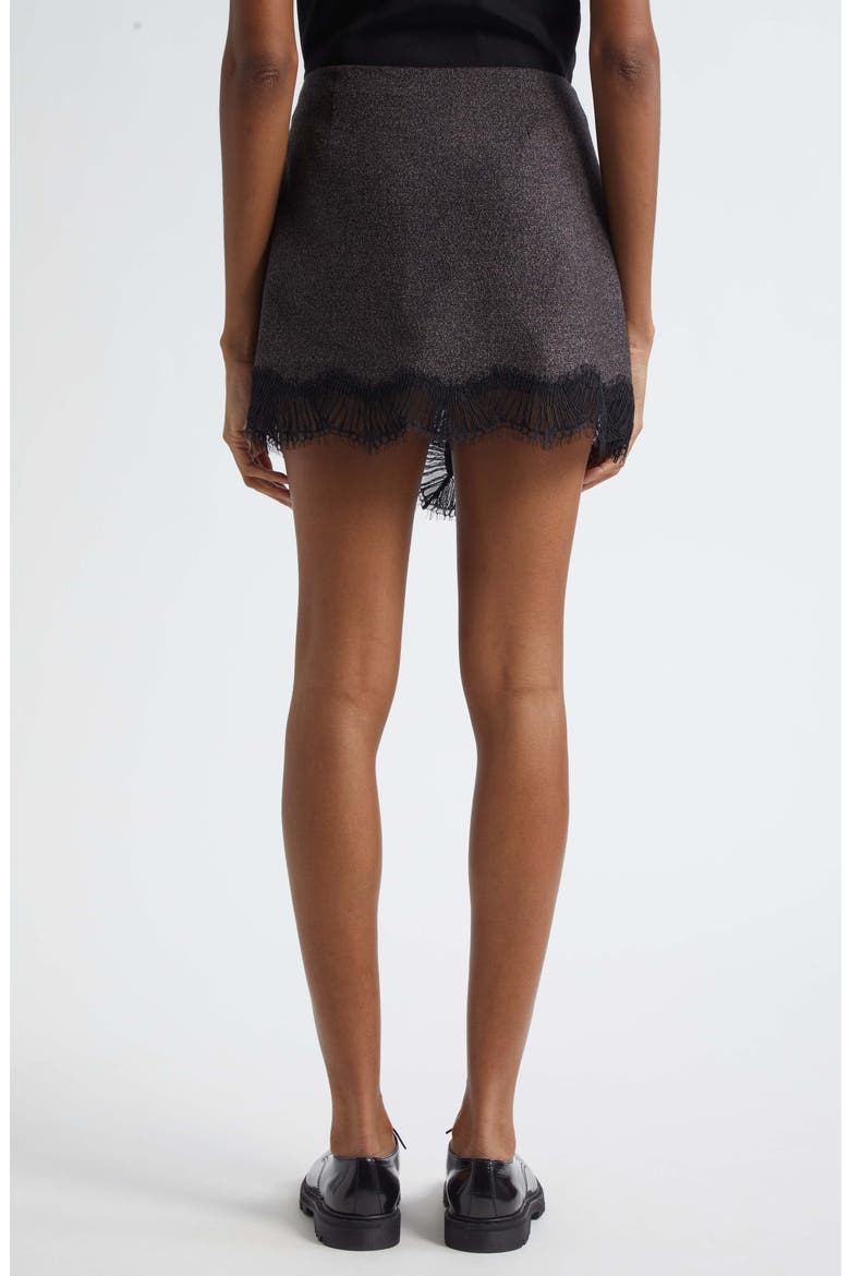 Sophia Faux Wrap Miniskirt, Alternate, color, GANACHE/ BLACK