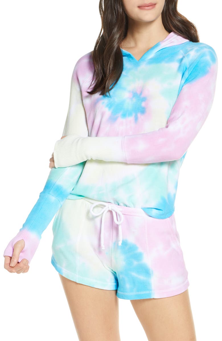 Chaser Tie Die Raglan Sleeve Hoodie, Main, color, 