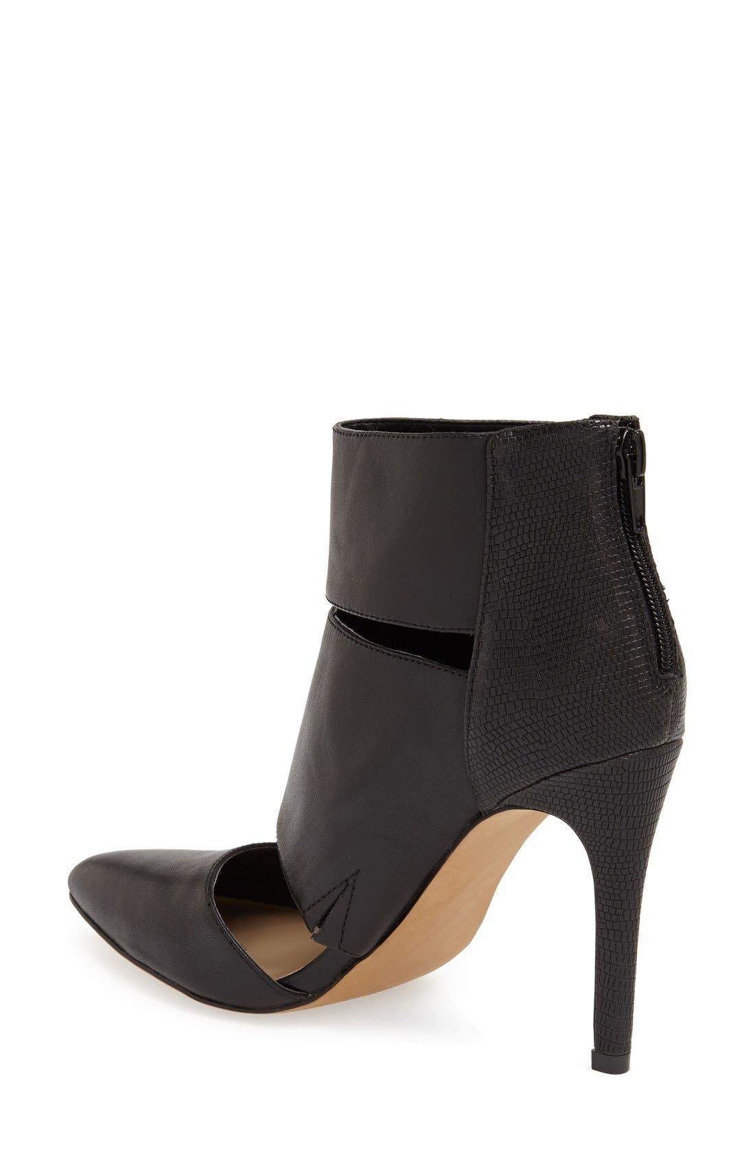 'Wynn' Cutout Bootie, Alternate, color, BLACK