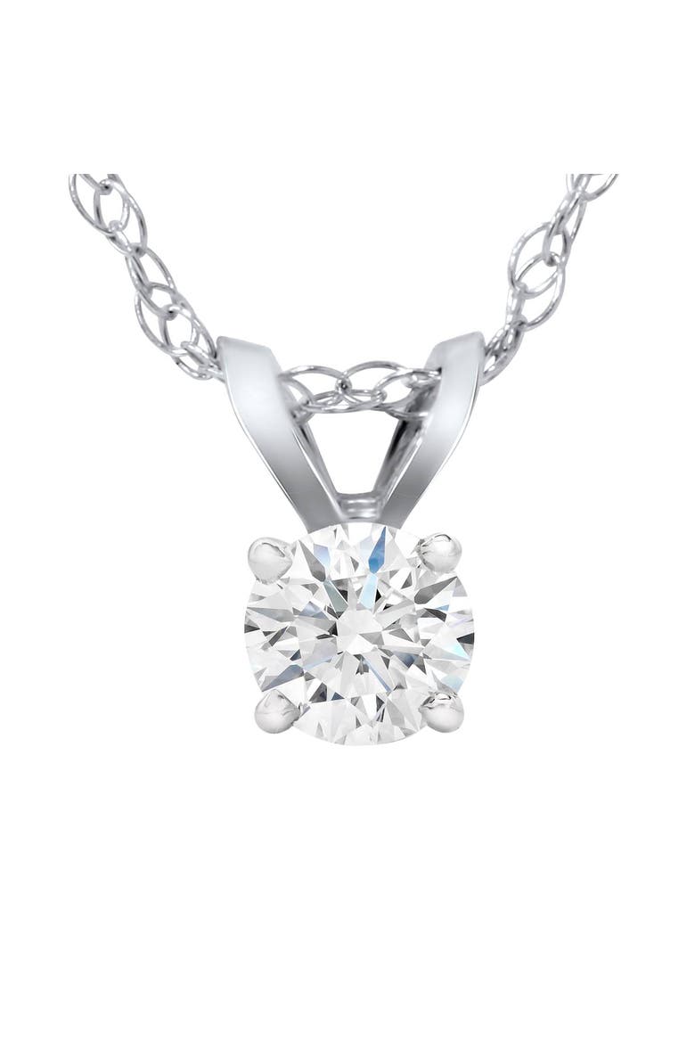 1/4 Carat Solitaire Lab Grown Diamond Pendant 14K Gold, Main, color, 14k White Gold