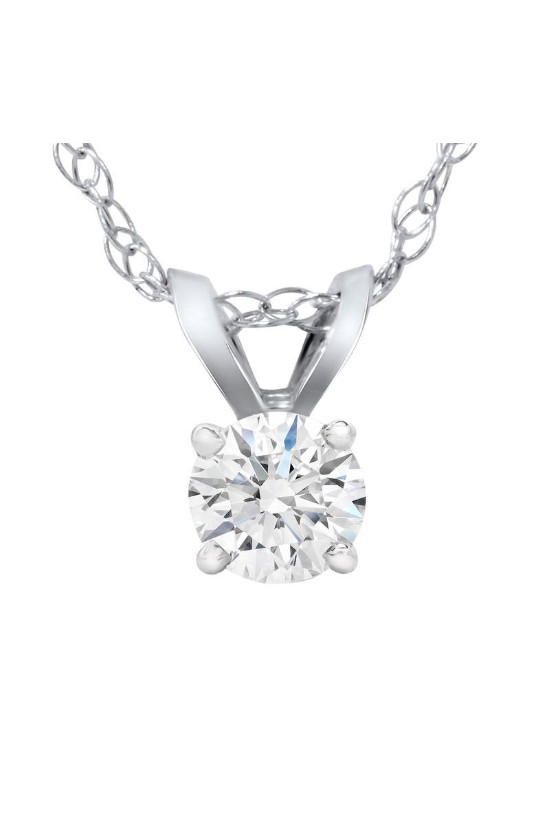 Bliss Diamond 1/4 Carat Solitaire Lab Grown Diamond Pendant 14K Gold, Main, color, 14K White Gold