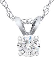 Bliss Diamond 1/4 Carat Solitaire Lab Grown Diamond Pendant 14K Gold