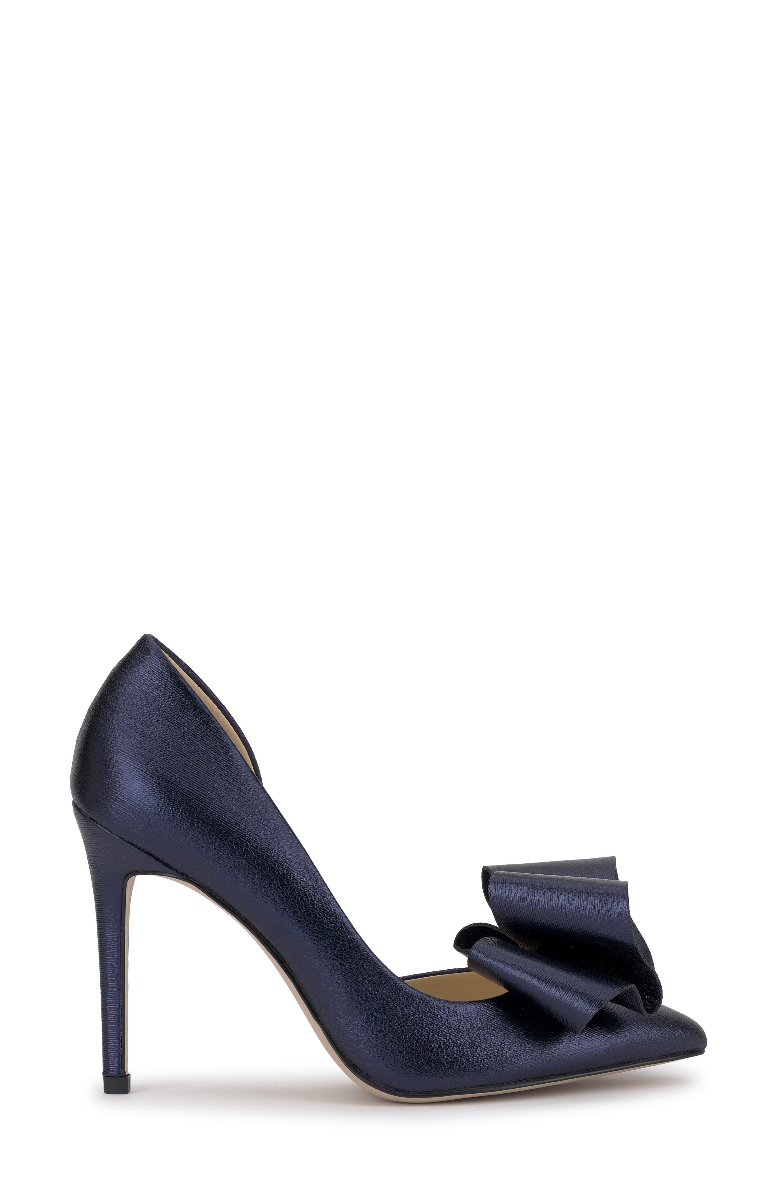 Penari Pointed Toe Half d'Orsay Pump, Alternate, color, INDIGO