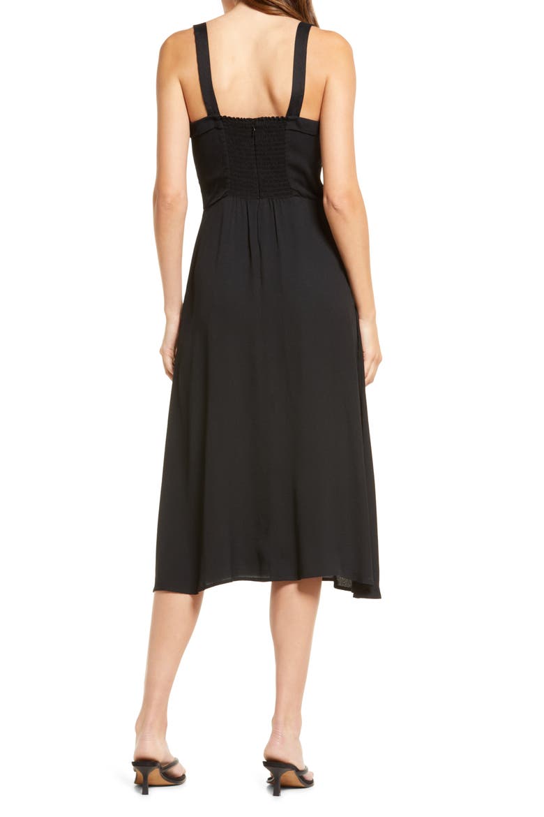 Eddie Bow Front Dress, Alternate, color, BLACK