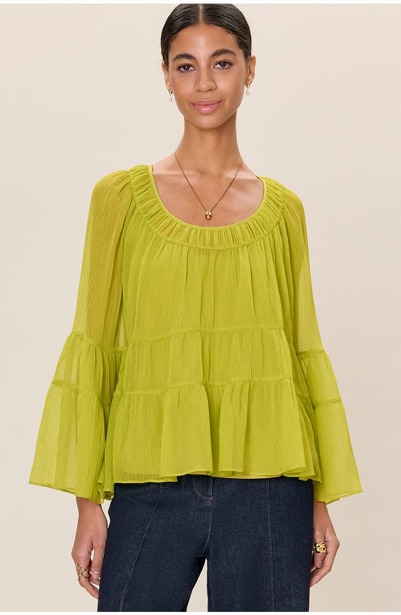 Rebecca Taylor Skye Blouse, Main, color, Pear Green