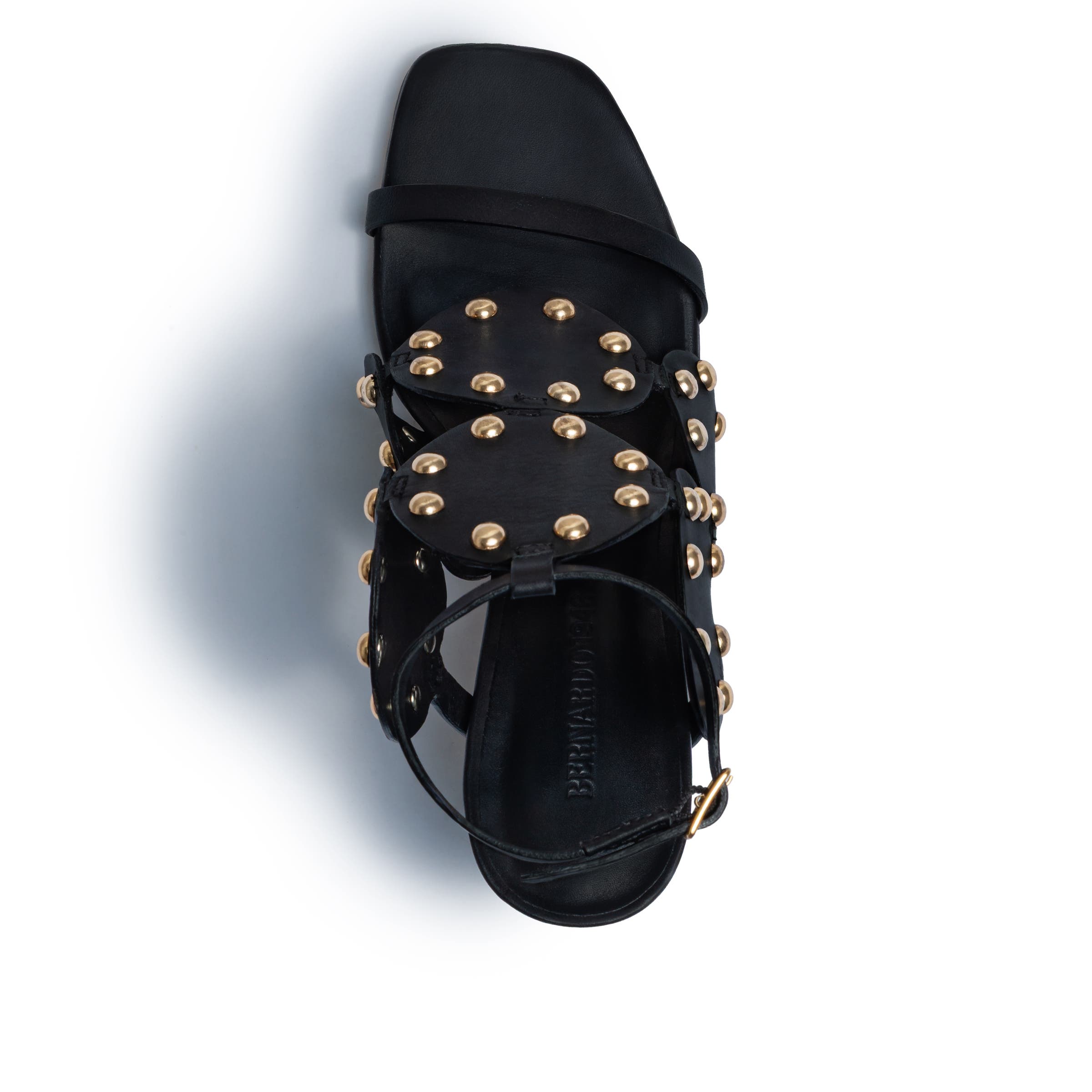 Bernardo 1946 Footwear New Moon 75 Studded Heeled Sandal, Alternate, color, Black