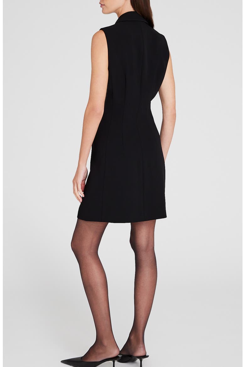 Sleeveless Blazer Minidress, Alternate, color, JET BLACK