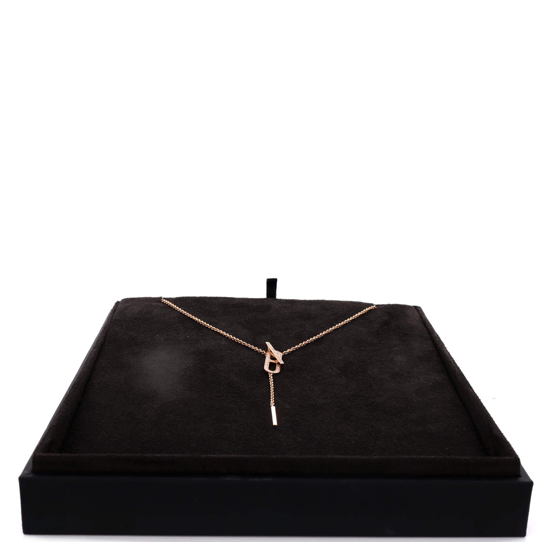 Ever Chaine d'Ancre Lariat Necklace 18K Rose Gold with Diamonds Small, Alternate, color, Metallic Gold