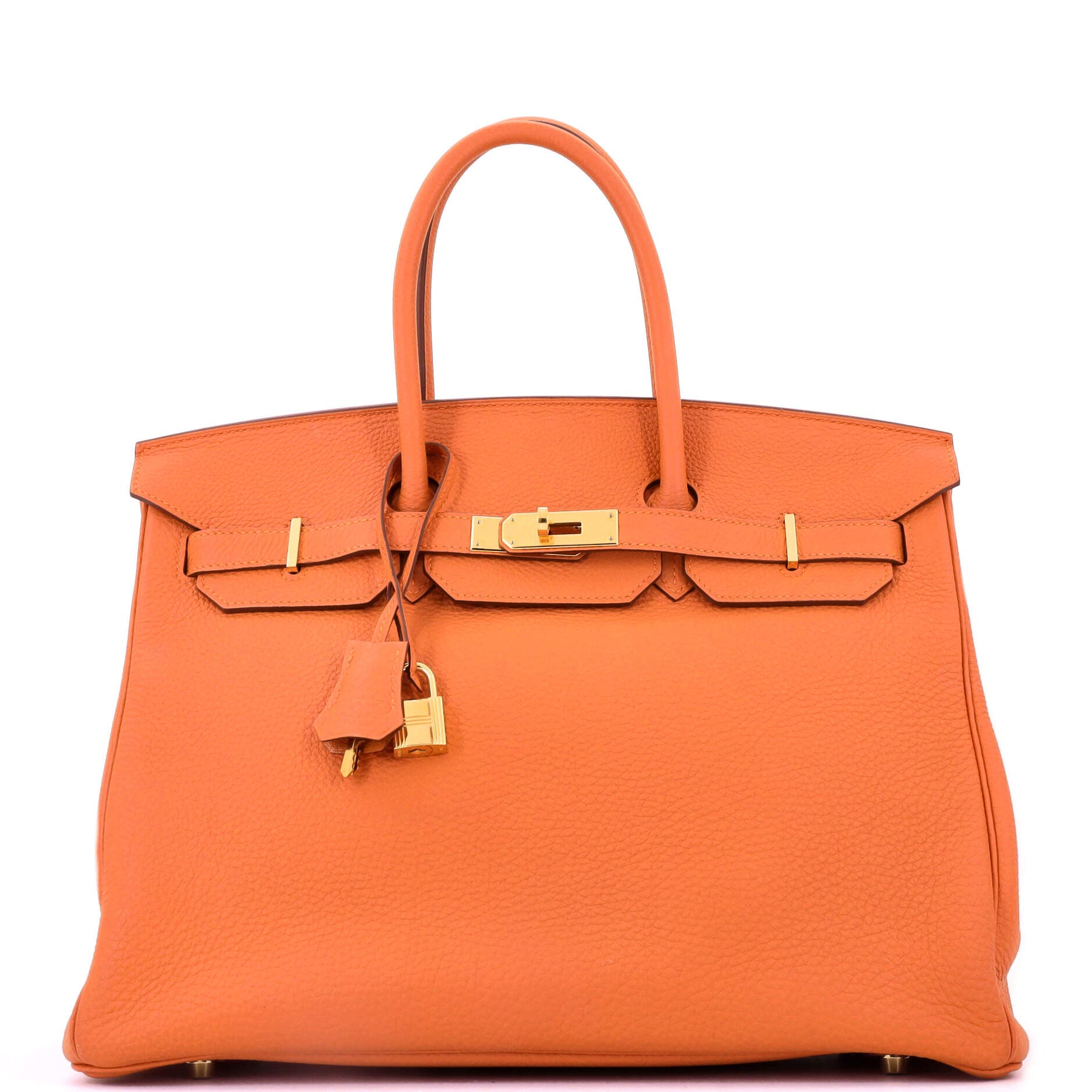 Birkin Handbag Orange Togo with Gold Hardware 35, Main, color, Orange