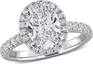 Julianna B. 2-3/5 CTW Lab-Grown Diamond Oval Halo Ring 14k