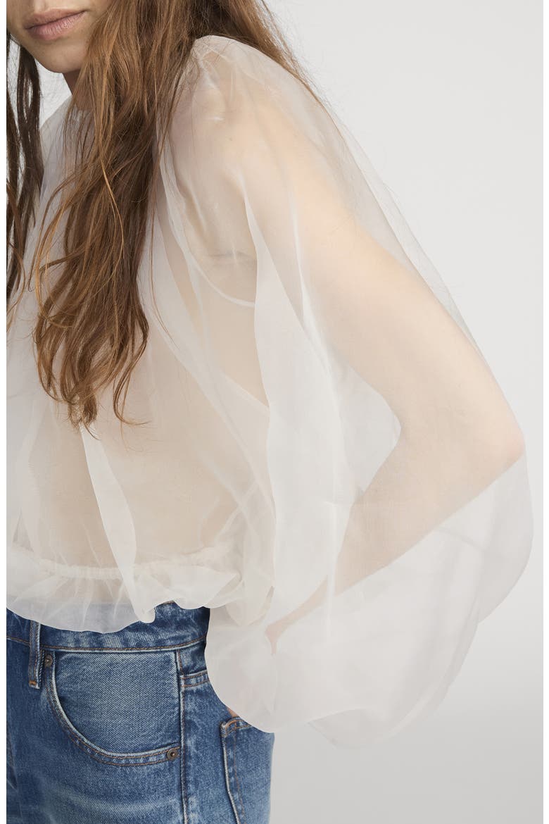 Sheer Silk Top, Alternate, color, CREAM