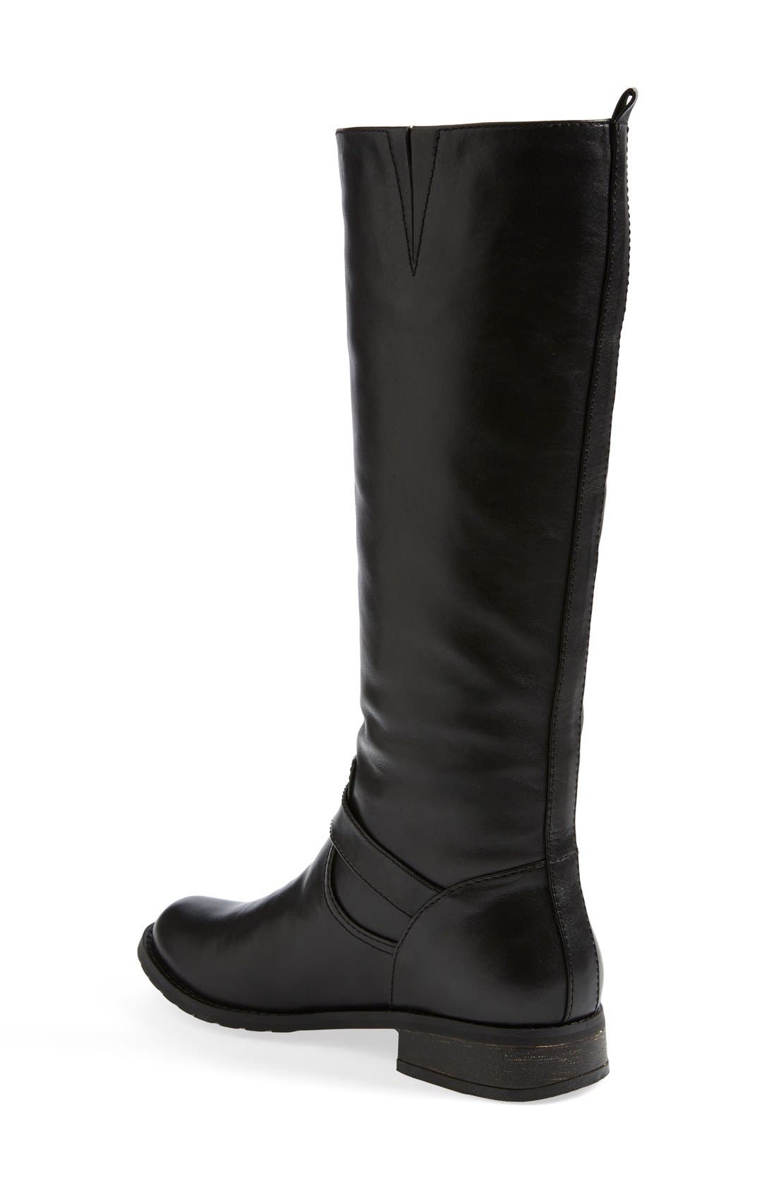 'Burton' Moto Boot, Alternate, color, BLACK