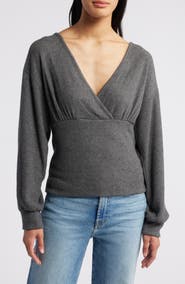 Loveappella Empire Tie Back Rib Top
