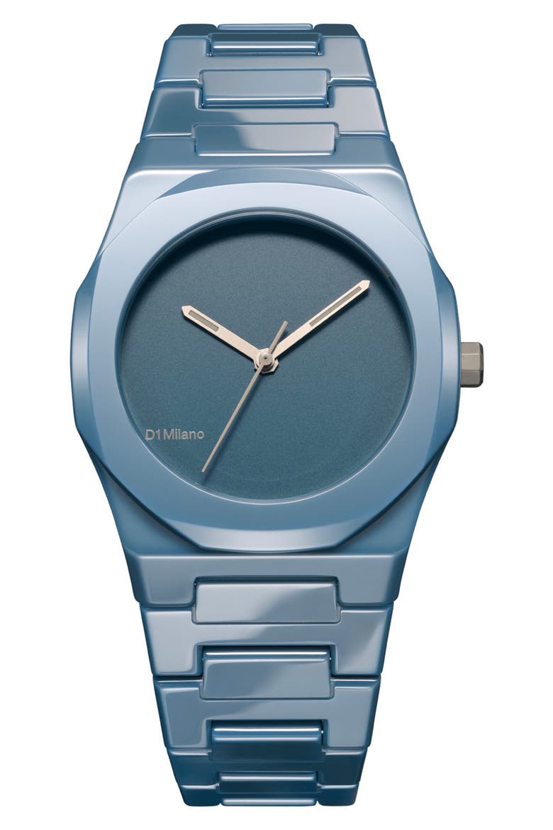 Pure Indigo Ceramic Bracelet Watch, 37mm, Main, color, LIGHT BLUE