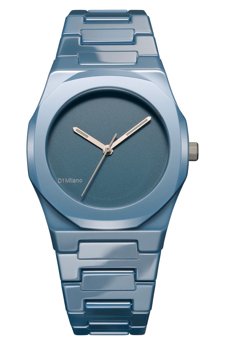D1 Milano Pure Indigo Ceramic Bracelet Watch, 37mm, Main, color, Light Blue