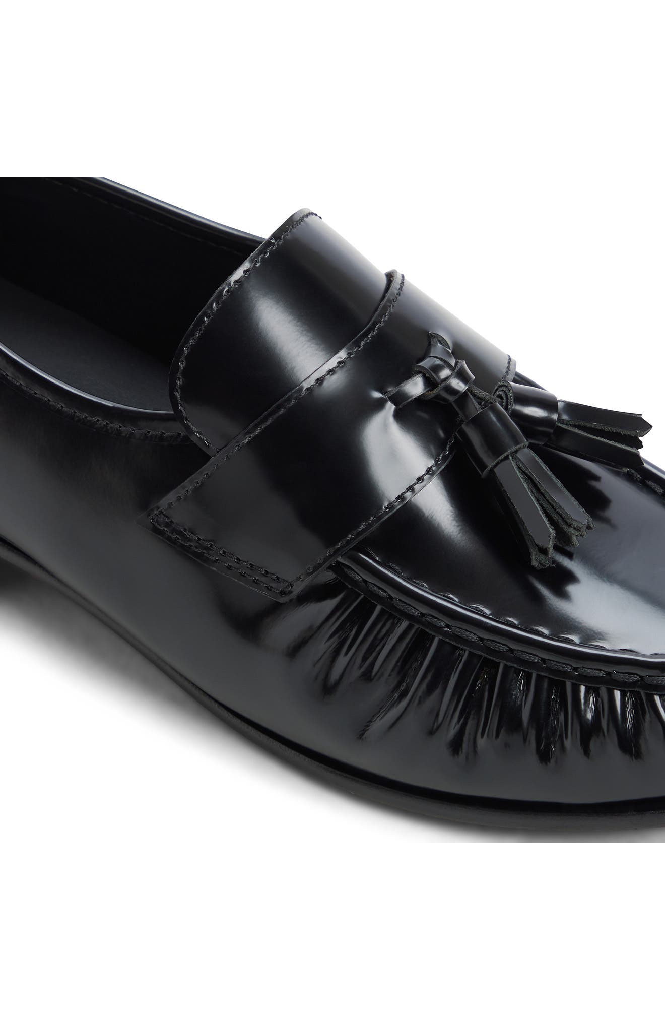 Anita Leather Tassel Loafer, Alternate, color, OTHER BLACK