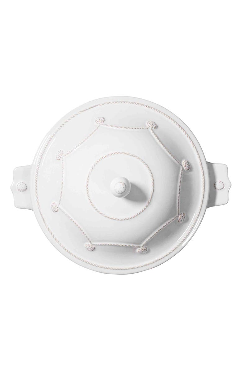 Juliska Berry & Thread Ceramic Casserole Dish with Lid, Alternate, color, Whitewash