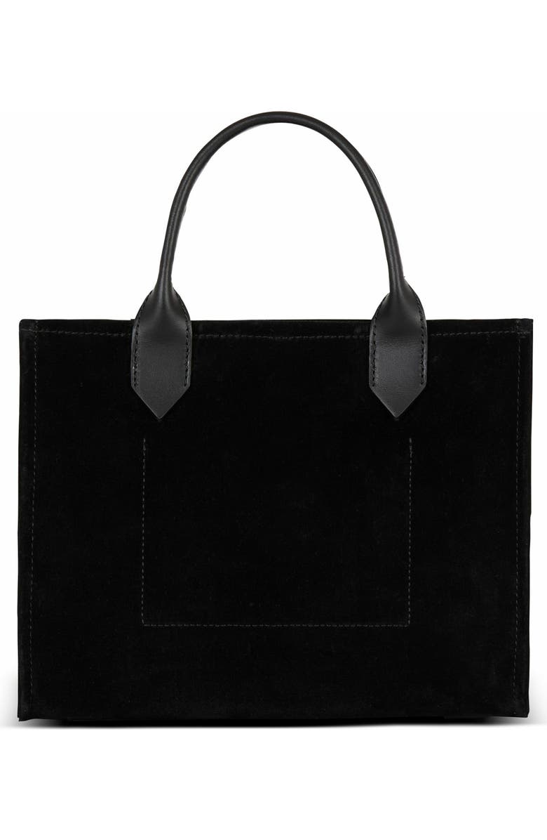 Balmain Small Suede B-Army Tote Bag, Alternate, color,