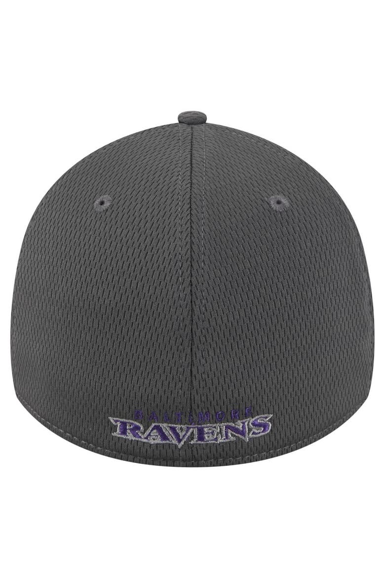 Men's New Era Graphite Baltimore Ravens  Main 39THIRTY Flex Hat, Alternate, color, Graphite