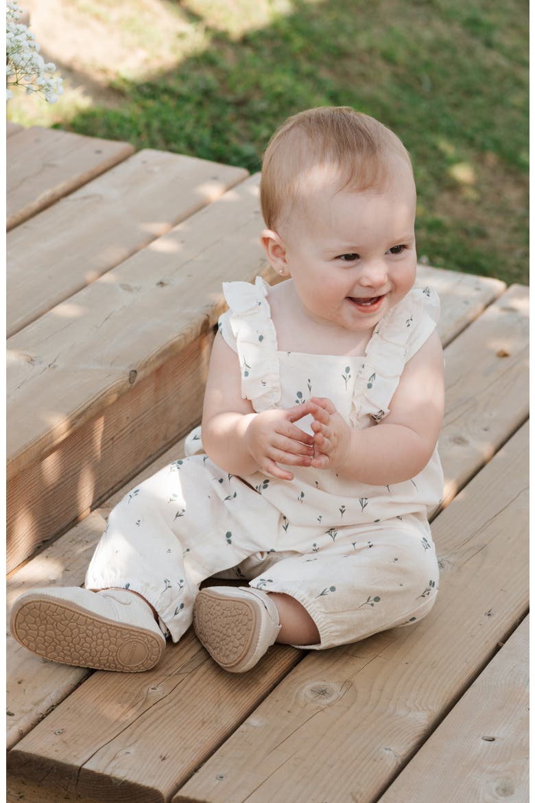 Blue Tulip Print Organic Cotton Romper, Alternate, color, LIGHT PINK